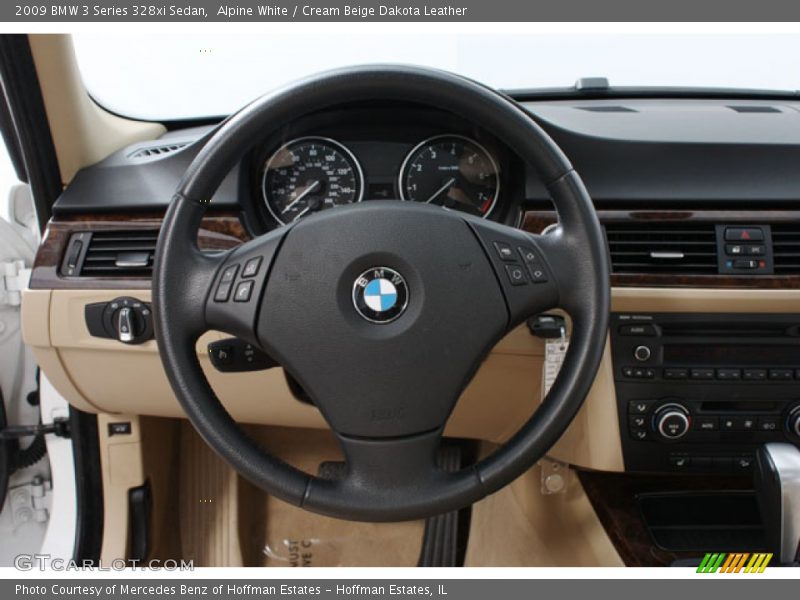 Alpine White / Cream Beige Dakota Leather 2009 BMW 3 Series 328xi Sedan