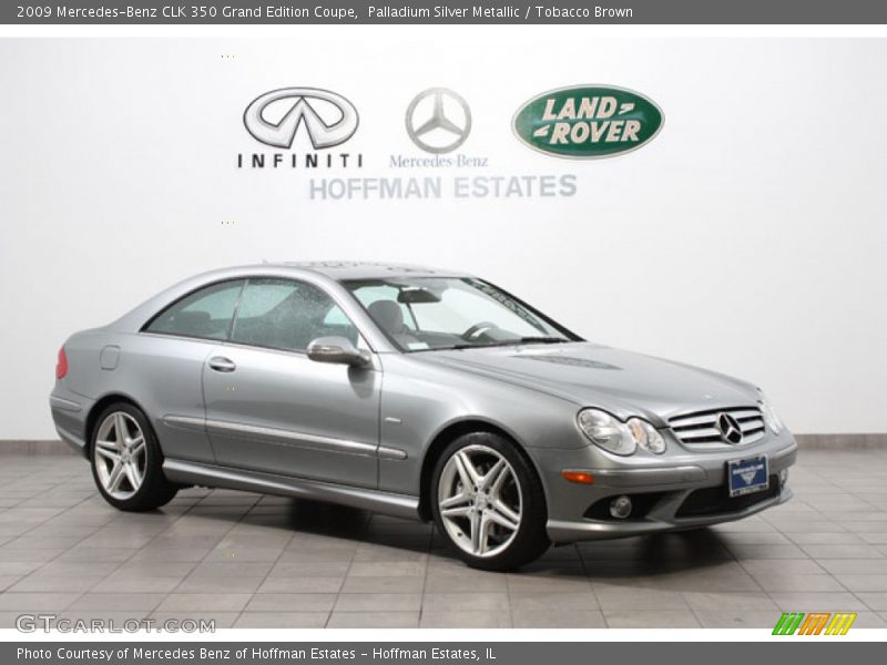 Palladium Silver Metallic / Tobacco Brown 2009 Mercedes-Benz CLK 350 Grand Edition Coupe