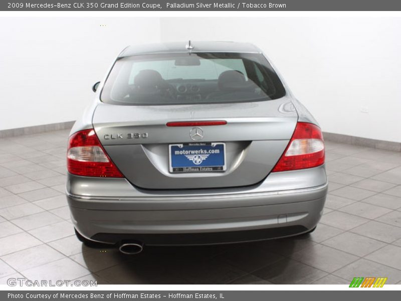 Palladium Silver Metallic / Tobacco Brown 2009 Mercedes-Benz CLK 350 Grand Edition Coupe