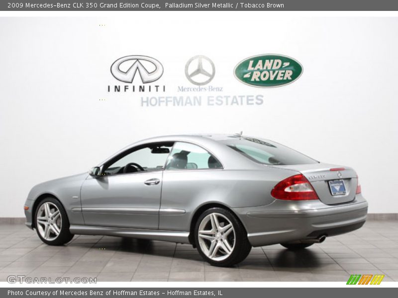 Palladium Silver Metallic / Tobacco Brown 2009 Mercedes-Benz CLK 350 Grand Edition Coupe