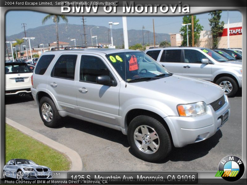 Satin Silver Metallic / Ebony Black 2004 Ford Escape Limited