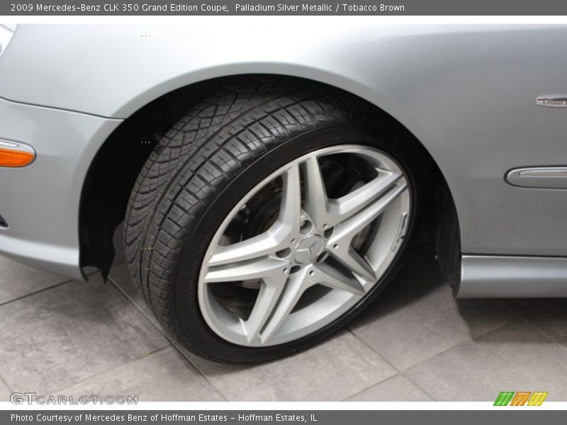 Palladium Silver Metallic / Tobacco Brown 2009 Mercedes-Benz CLK 350 Grand Edition Coupe