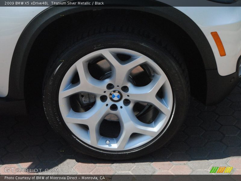 Titanium Silver Metallic / Black 2009 BMW X5 xDrive48i
