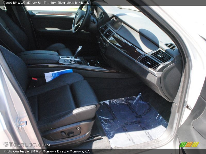 Titanium Silver Metallic / Black 2009 BMW X5 xDrive48i