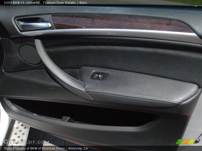 Titanium Silver Metallic / Black 2009 BMW X5 xDrive48i