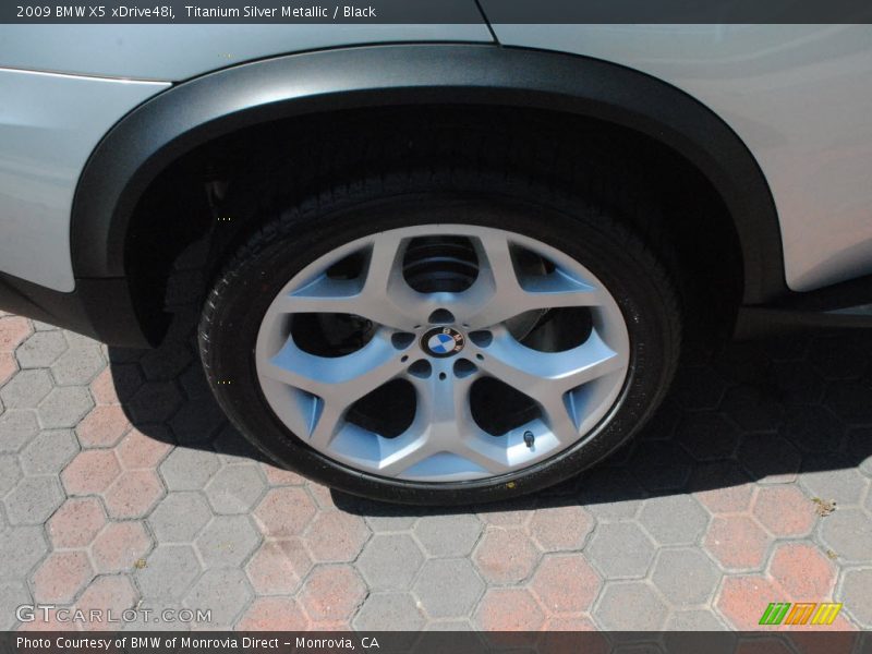 Titanium Silver Metallic / Black 2009 BMW X5 xDrive48i