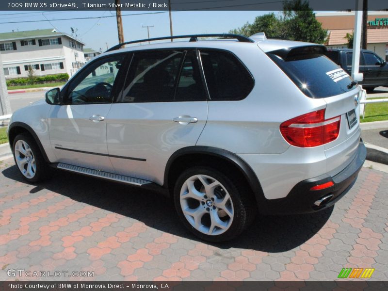 Titanium Silver Metallic / Black 2009 BMW X5 xDrive48i