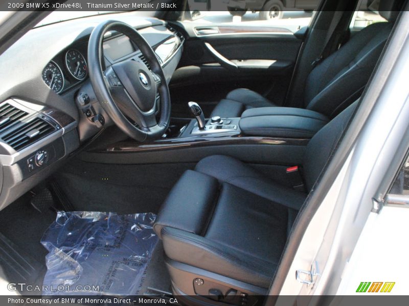 Titanium Silver Metallic / Black 2009 BMW X5 xDrive48i