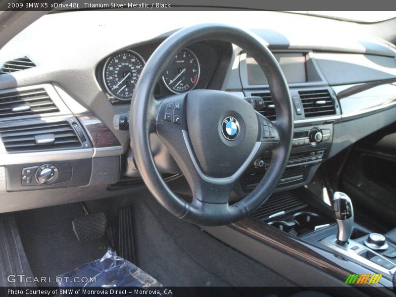 Titanium Silver Metallic / Black 2009 BMW X5 xDrive48i