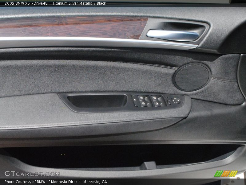 Titanium Silver Metallic / Black 2009 BMW X5 xDrive48i