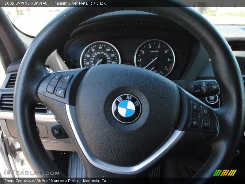 Titanium Silver Metallic / Black 2009 BMW X5 xDrive48i