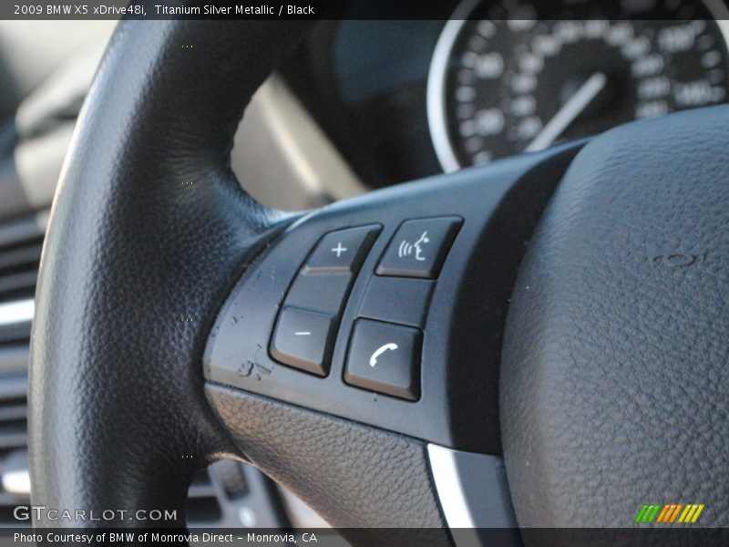 Titanium Silver Metallic / Black 2009 BMW X5 xDrive48i