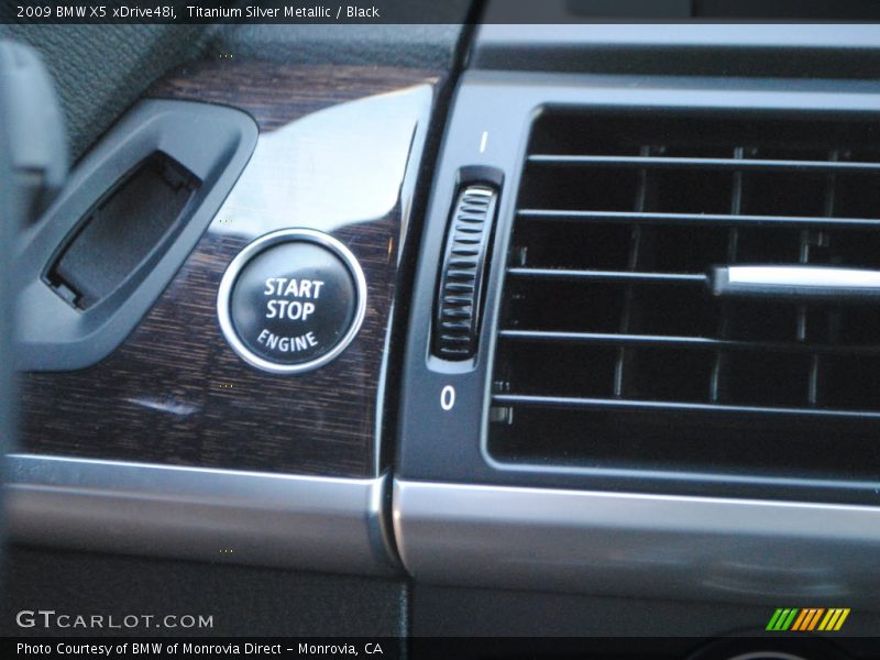 Titanium Silver Metallic / Black 2009 BMW X5 xDrive48i