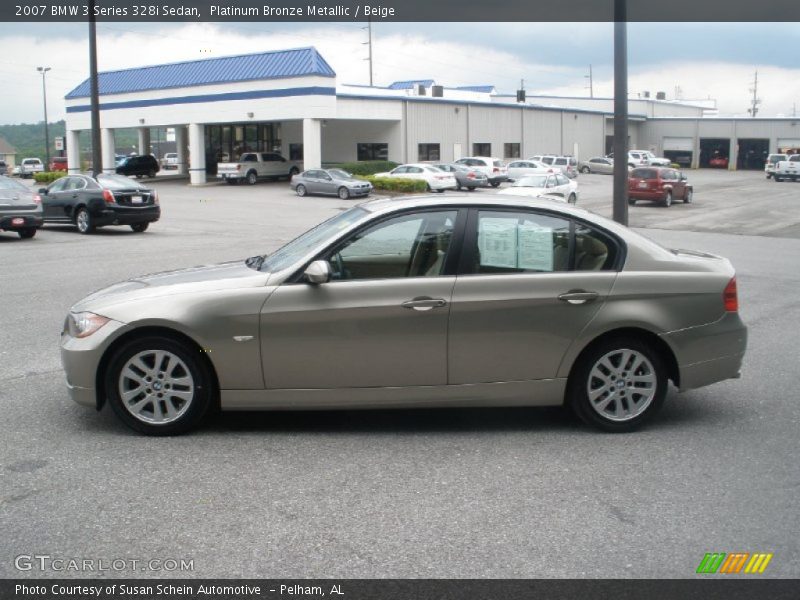 Platinum Bronze Metallic / Beige 2007 BMW 3 Series 328i Sedan