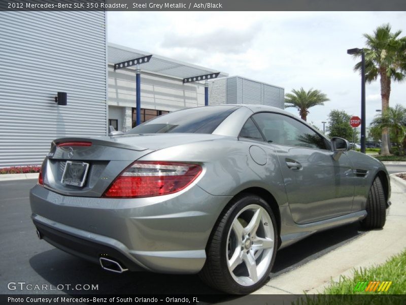 Steel Grey Metallic / Ash/Black 2012 Mercedes-Benz SLK 350 Roadster