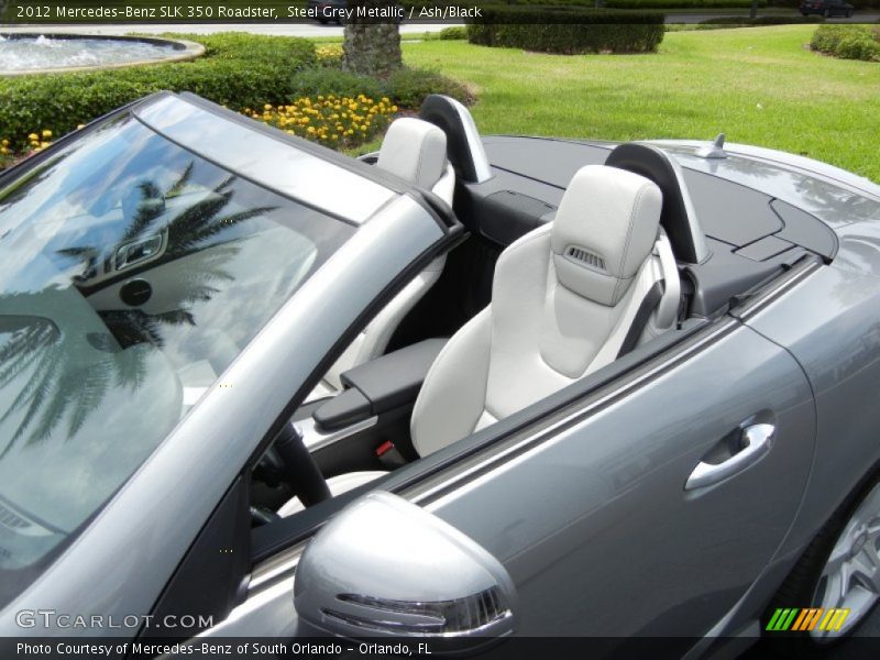 Steel Grey Metallic / Ash/Black 2012 Mercedes-Benz SLK 350 Roadster