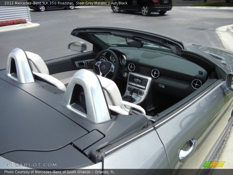 Steel Grey Metallic / Ash/Black 2012 Mercedes-Benz SLK 350 Roadster