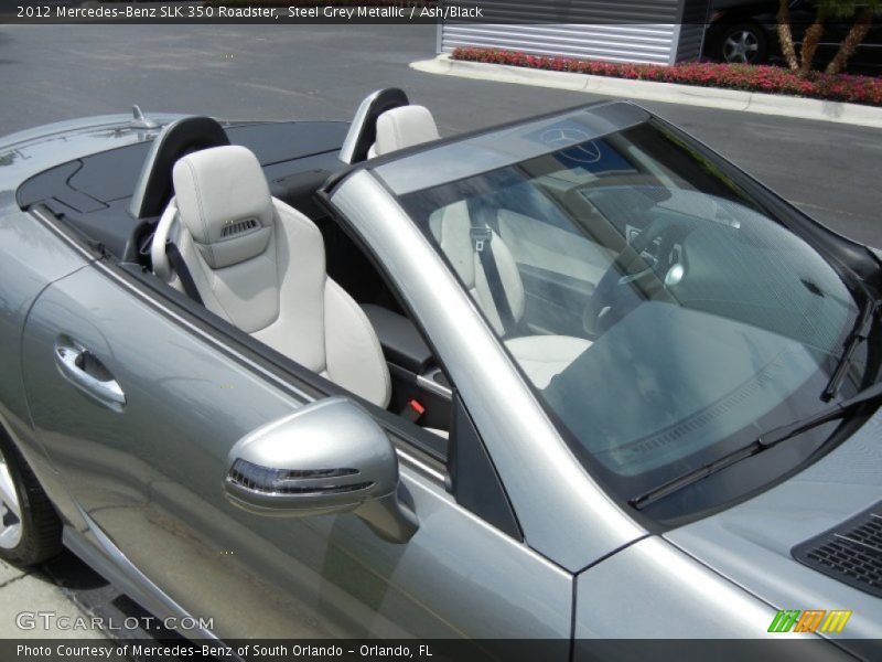 Steel Grey Metallic / Ash/Black 2012 Mercedes-Benz SLK 350 Roadster