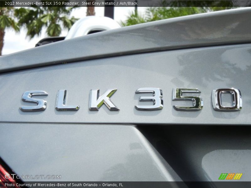 Steel Grey Metallic / Ash/Black 2012 Mercedes-Benz SLK 350 Roadster