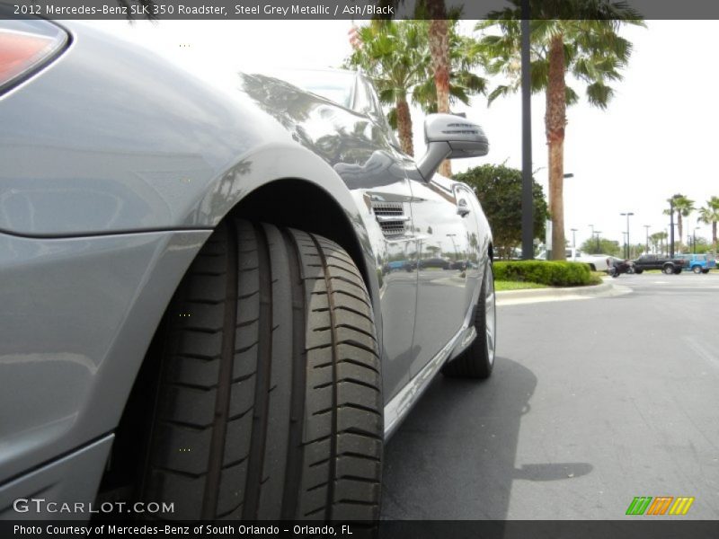 Steel Grey Metallic / Ash/Black 2012 Mercedes-Benz SLK 350 Roadster