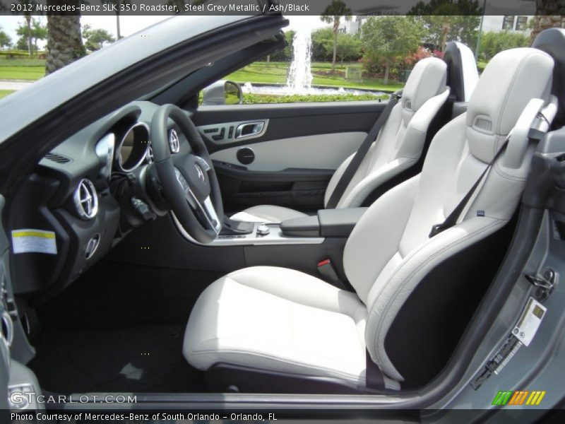 Steel Grey Metallic / Ash/Black 2012 Mercedes-Benz SLK 350 Roadster