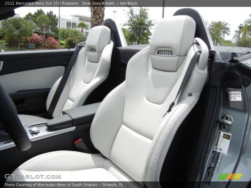 Steel Grey Metallic / Ash/Black 2012 Mercedes-Benz SLK 350 Roadster