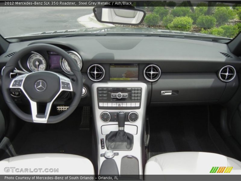 Steel Grey Metallic / Ash/Black 2012 Mercedes-Benz SLK 350 Roadster