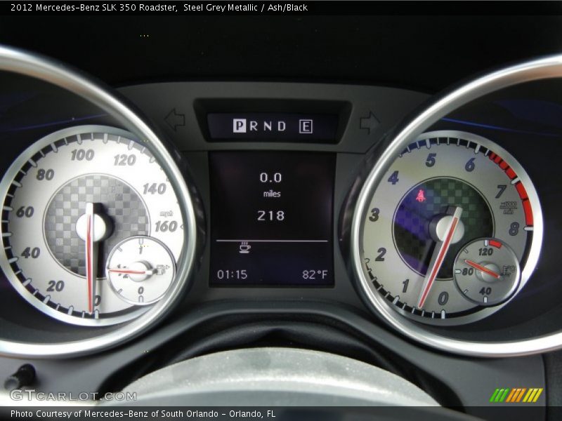 Steel Grey Metallic / Ash/Black 2012 Mercedes-Benz SLK 350 Roadster
