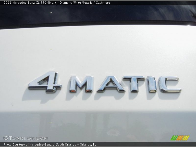 Diamond White Metallic / Cashmere 2011 Mercedes-Benz GL 550 4Matic