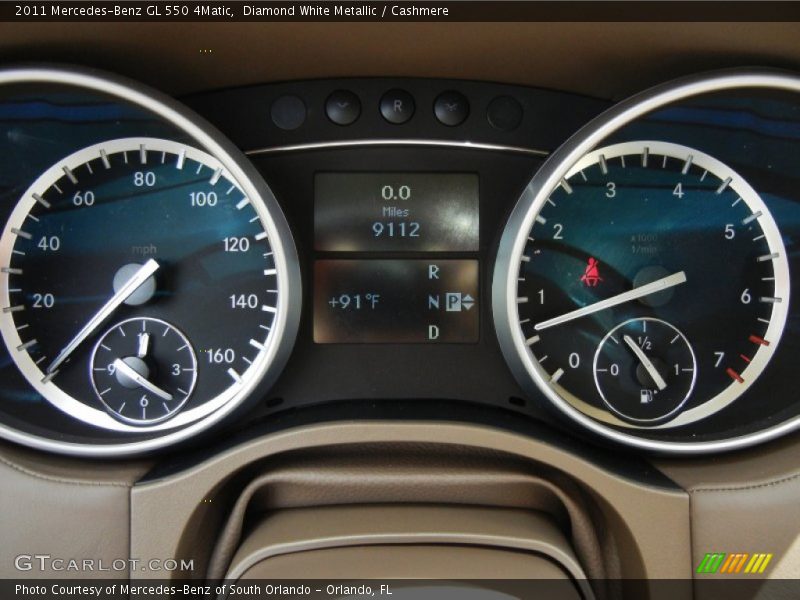 Diamond White Metallic / Cashmere 2011 Mercedes-Benz GL 550 4Matic