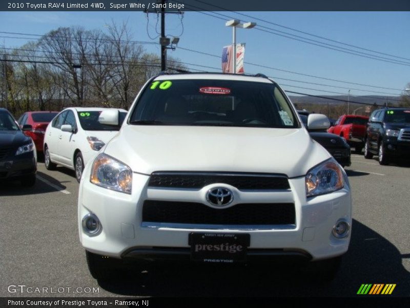 Super White / Sand Beige 2010 Toyota RAV4 Limited 4WD