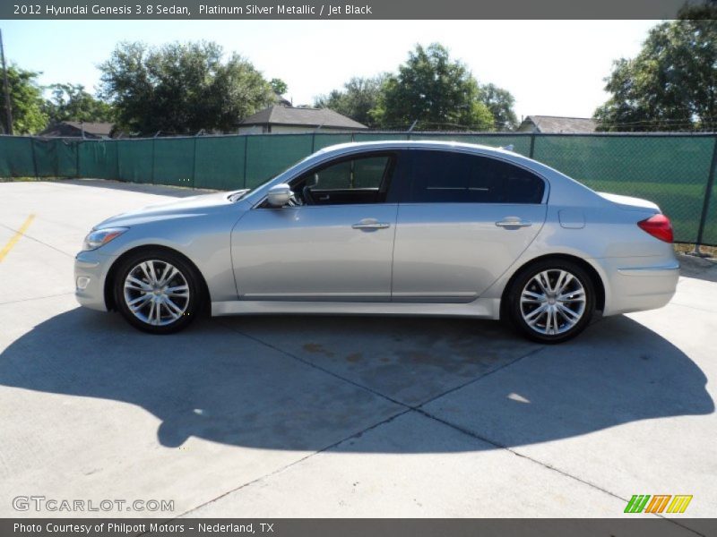 Platinum Silver Metallic / Jet Black 2012 Hyundai Genesis 3.8 Sedan