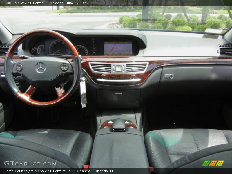 Black / Black 2008 Mercedes-Benz S 550 Sedan