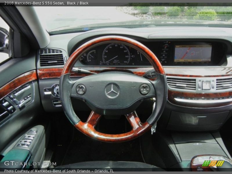 Black / Black 2008 Mercedes-Benz S 550 Sedan
