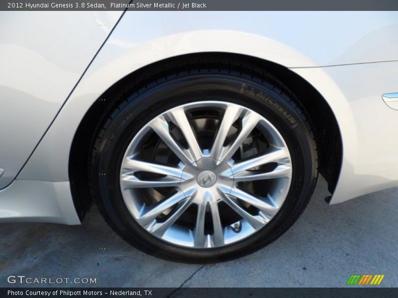 Platinum Silver Metallic / Jet Black 2012 Hyundai Genesis 3.8 Sedan