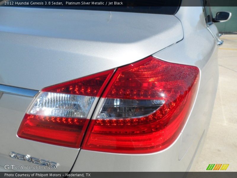 Platinum Silver Metallic / Jet Black 2012 Hyundai Genesis 3.8 Sedan