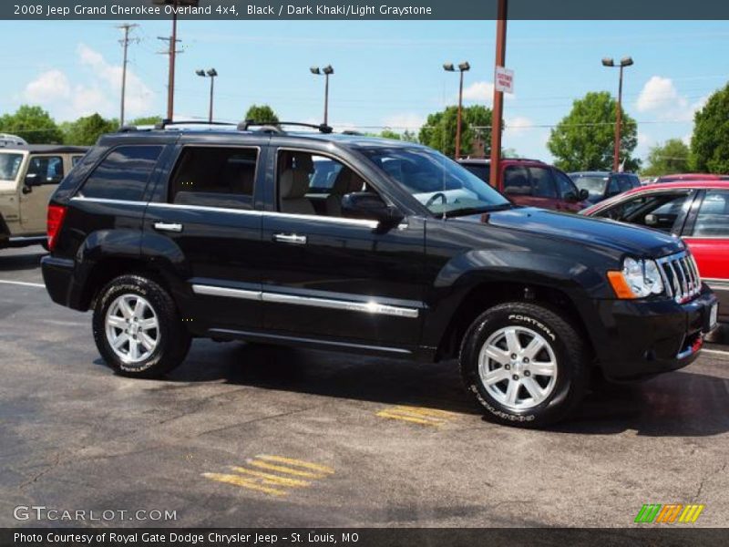 Black / Dark Khaki/Light Graystone 2008 Jeep Grand Cherokee Overland 4x4