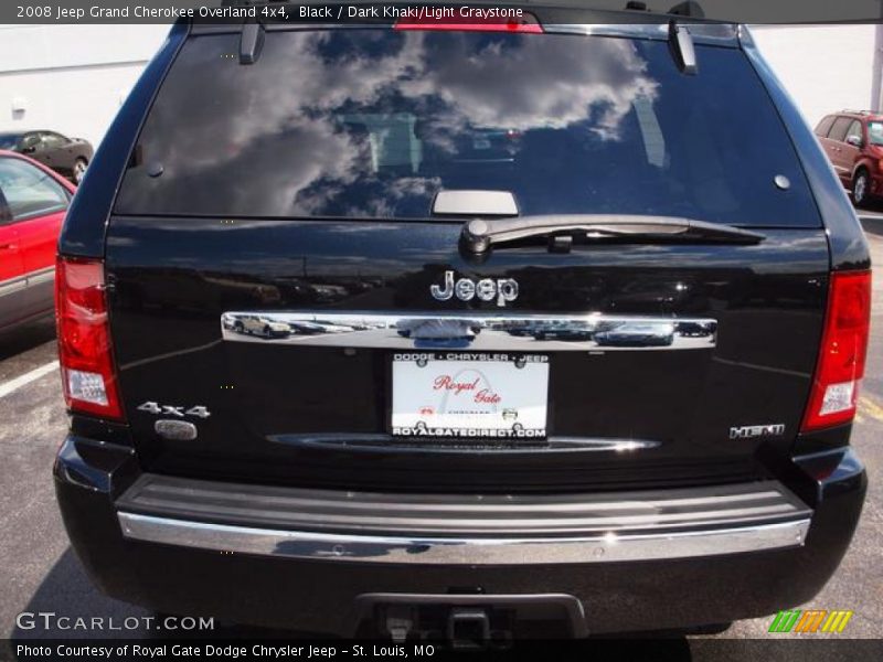 Black / Dark Khaki/Light Graystone 2008 Jeep Grand Cherokee Overland 4x4