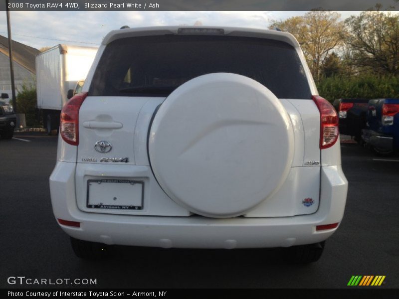 Blizzard Pearl White / Ash 2008 Toyota RAV4 4WD