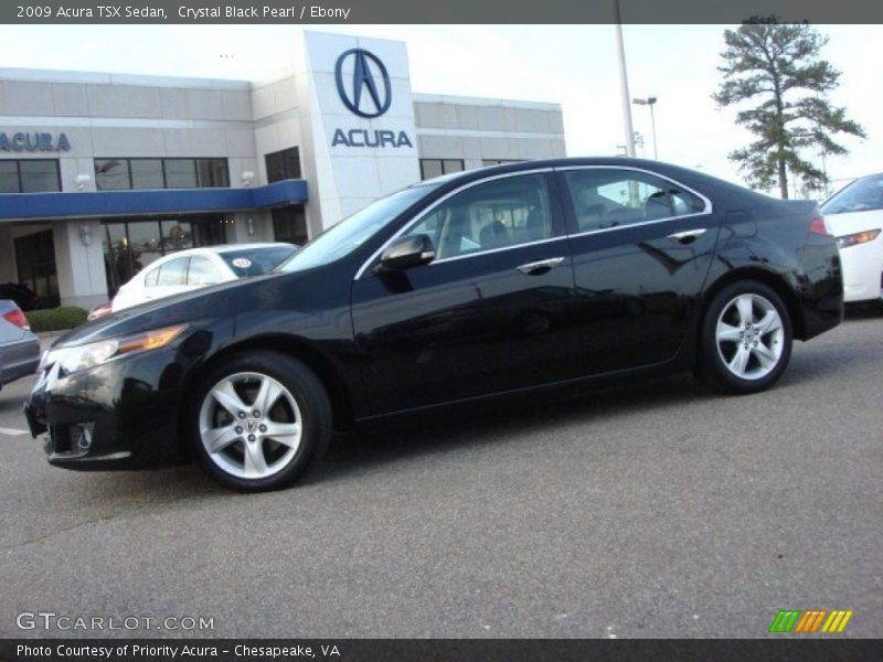 Crystal Black Pearl / Ebony 2009 Acura TSX Sedan