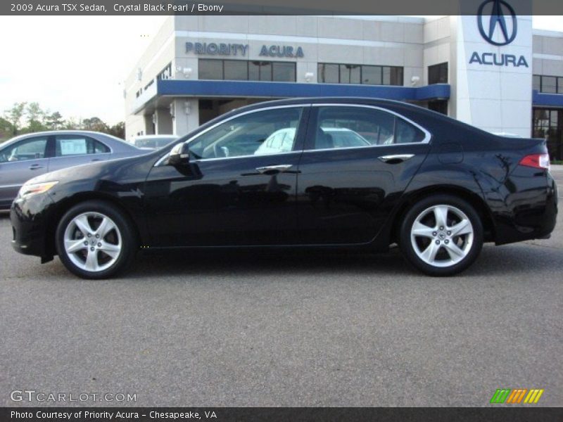 Crystal Black Pearl / Ebony 2009 Acura TSX Sedan
