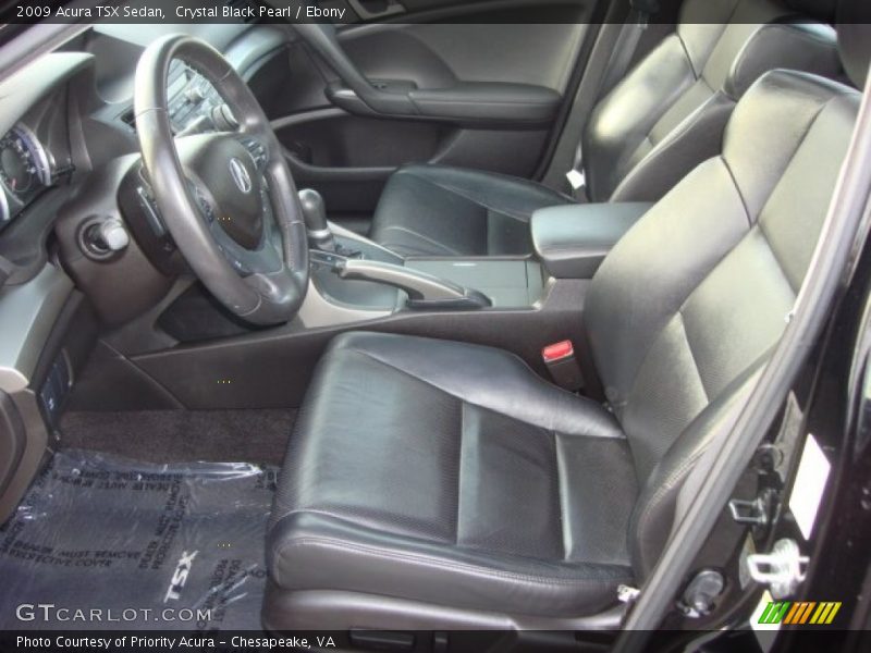Crystal Black Pearl / Ebony 2009 Acura TSX Sedan