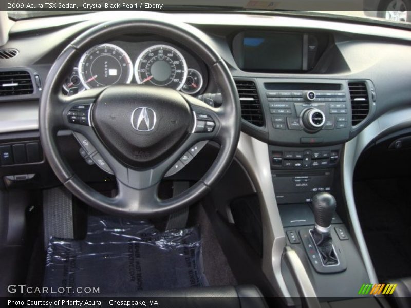 Crystal Black Pearl / Ebony 2009 Acura TSX Sedan