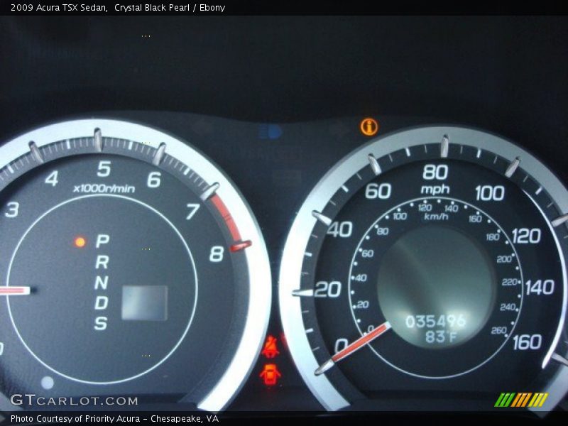 Crystal Black Pearl / Ebony 2009 Acura TSX Sedan
