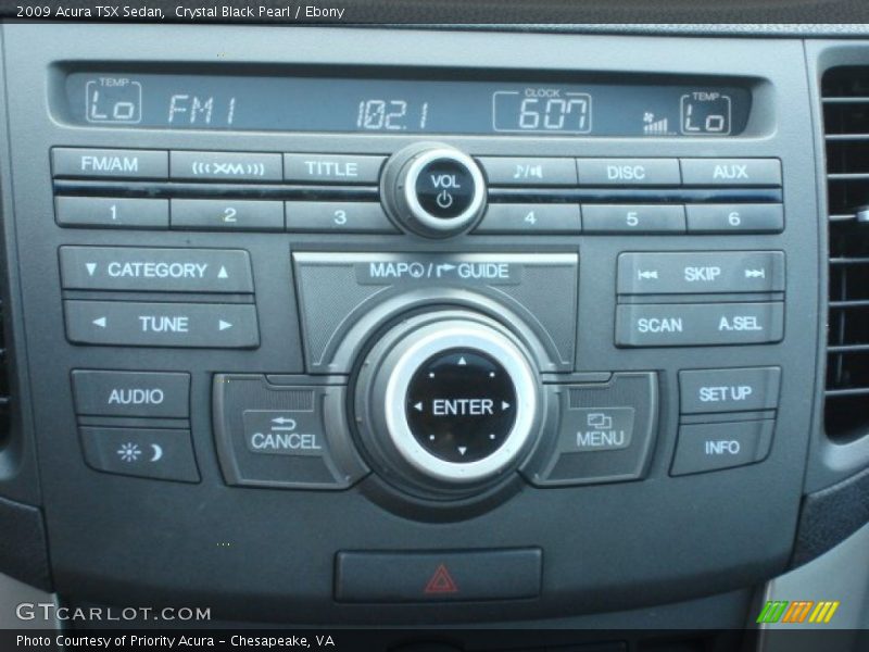 Crystal Black Pearl / Ebony 2009 Acura TSX Sedan