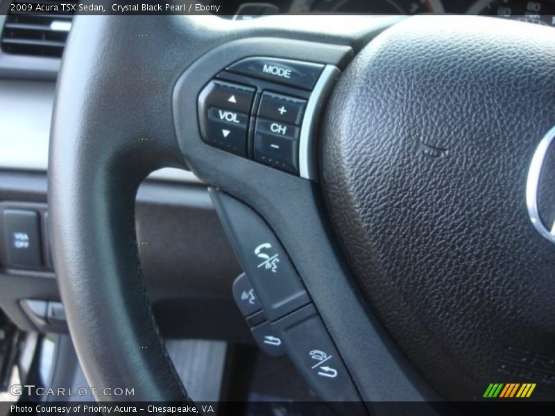 Crystal Black Pearl / Ebony 2009 Acura TSX Sedan
