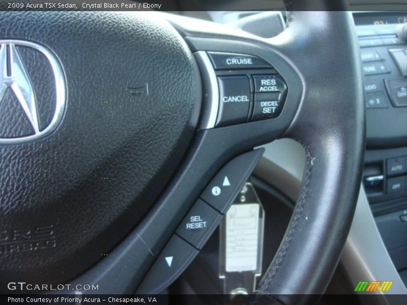 Crystal Black Pearl / Ebony 2009 Acura TSX Sedan