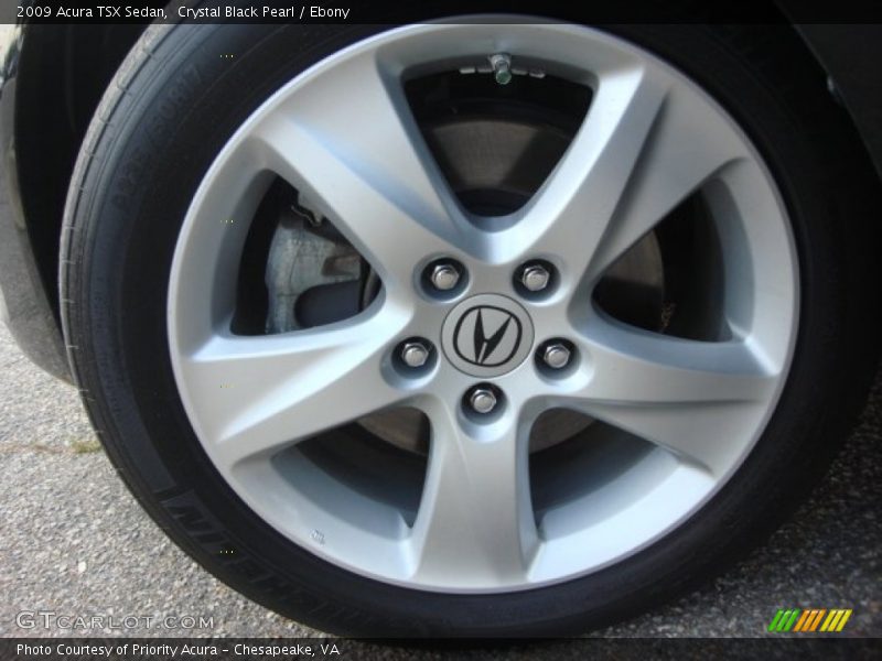 Crystal Black Pearl / Ebony 2009 Acura TSX Sedan
