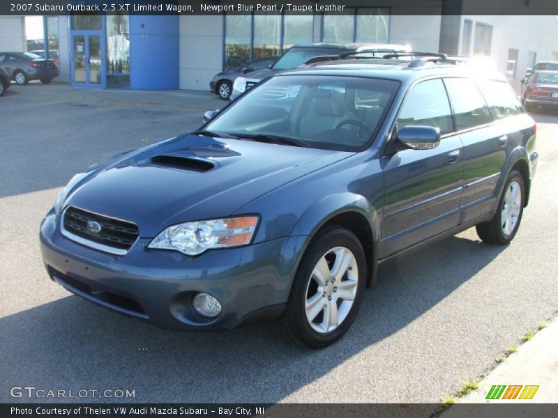 Newport Blue Pearl / Taupe Leather 2007 Subaru Outback 2.5 XT Limited Wagon