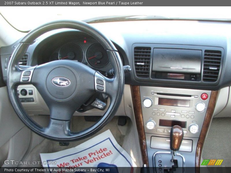 Newport Blue Pearl / Taupe Leather 2007 Subaru Outback 2.5 XT Limited Wagon